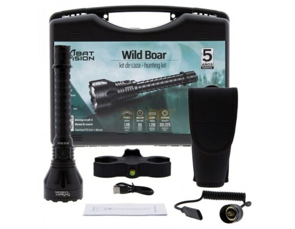 Linterna kit de caza recargable Bat Vision Wild Boar 1118 Lúmenes